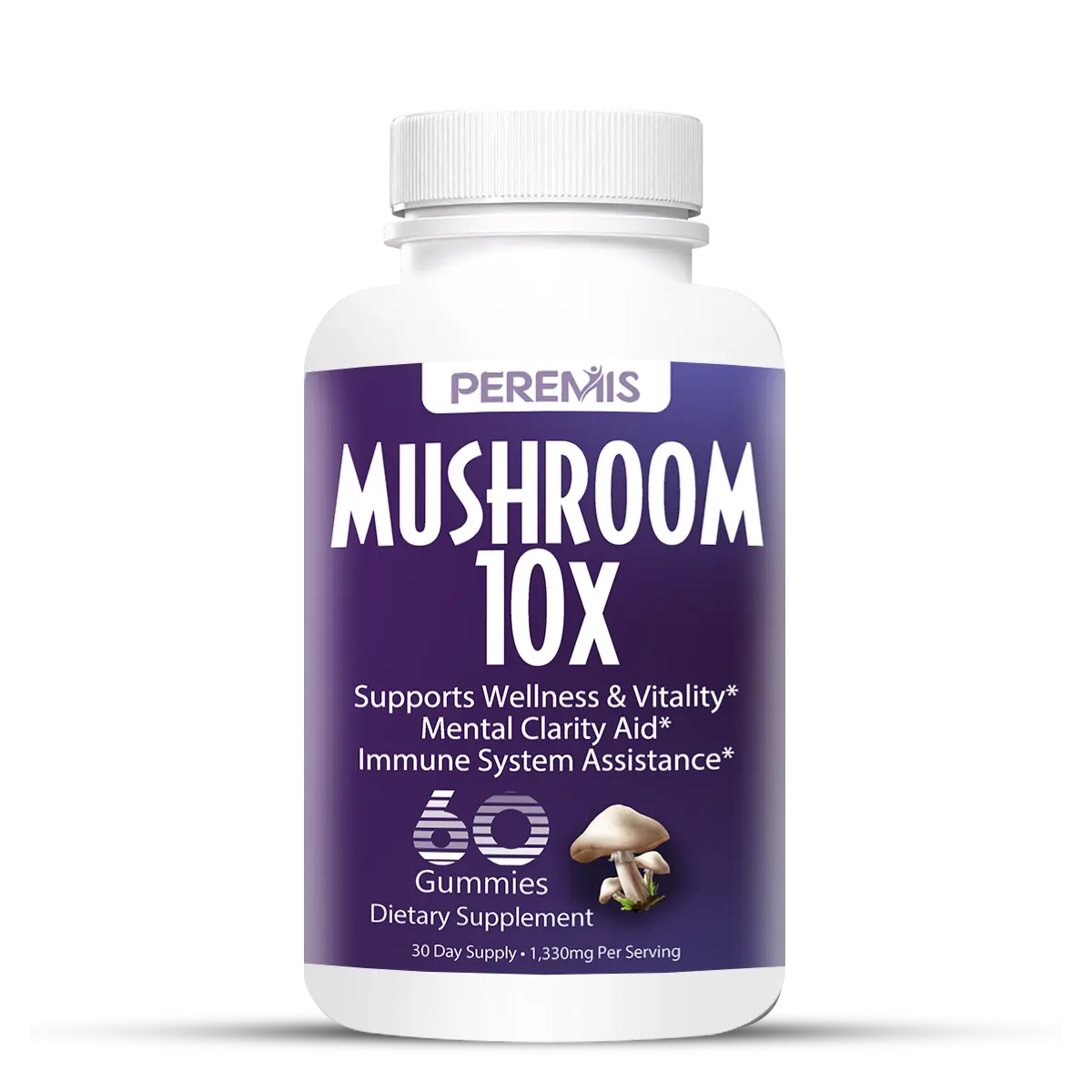 Mushroom 10X: B Plus Mushrooms Gummies - Peremis